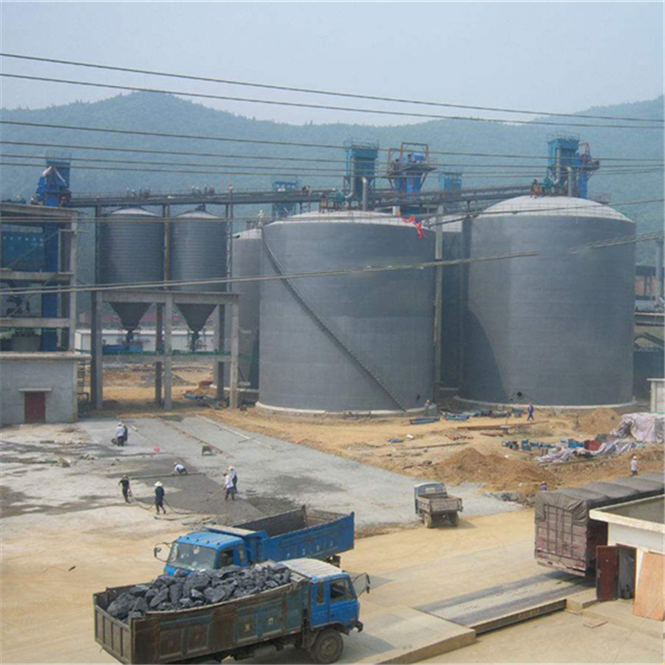 庆阳水泥钢板仓2座3000吨青岛项目进入施工